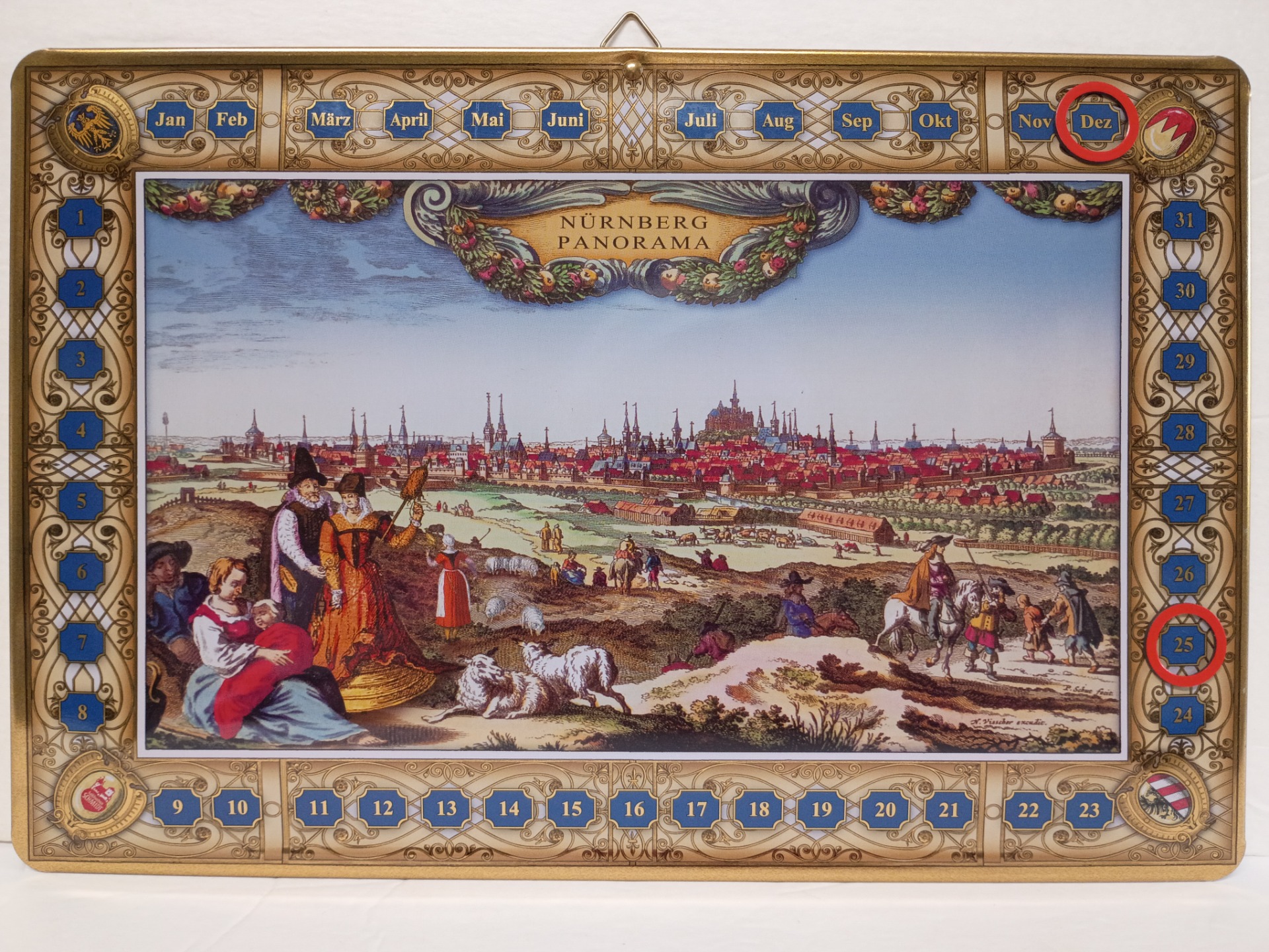 2013 - This is the Tin Calendar & the same design as the cover.