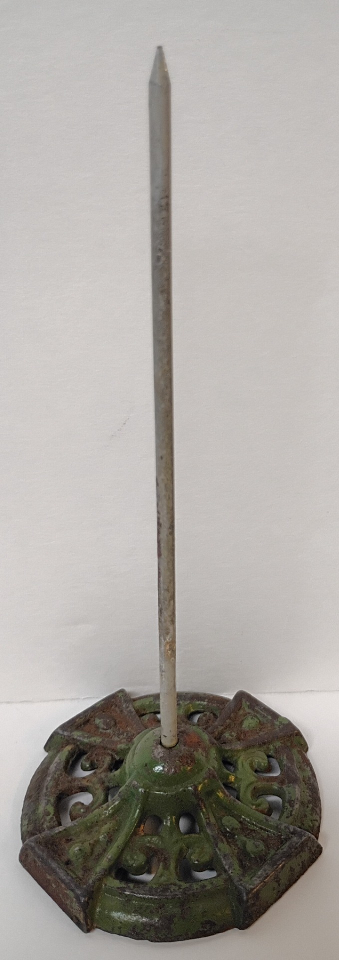Cash Register Receipt Spike, cast iron; 1900-30s; 2 3/8" x 5 1/2"